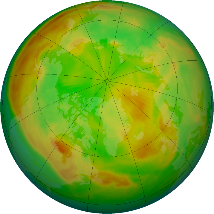 Arctic ozone map for 09 June 1981